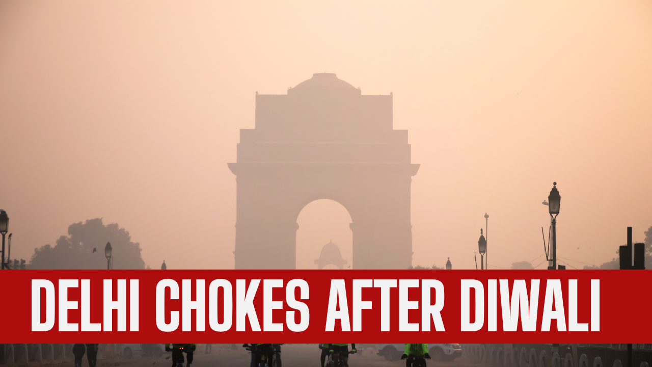 Indian capital chokes after Diwali firework frenzy