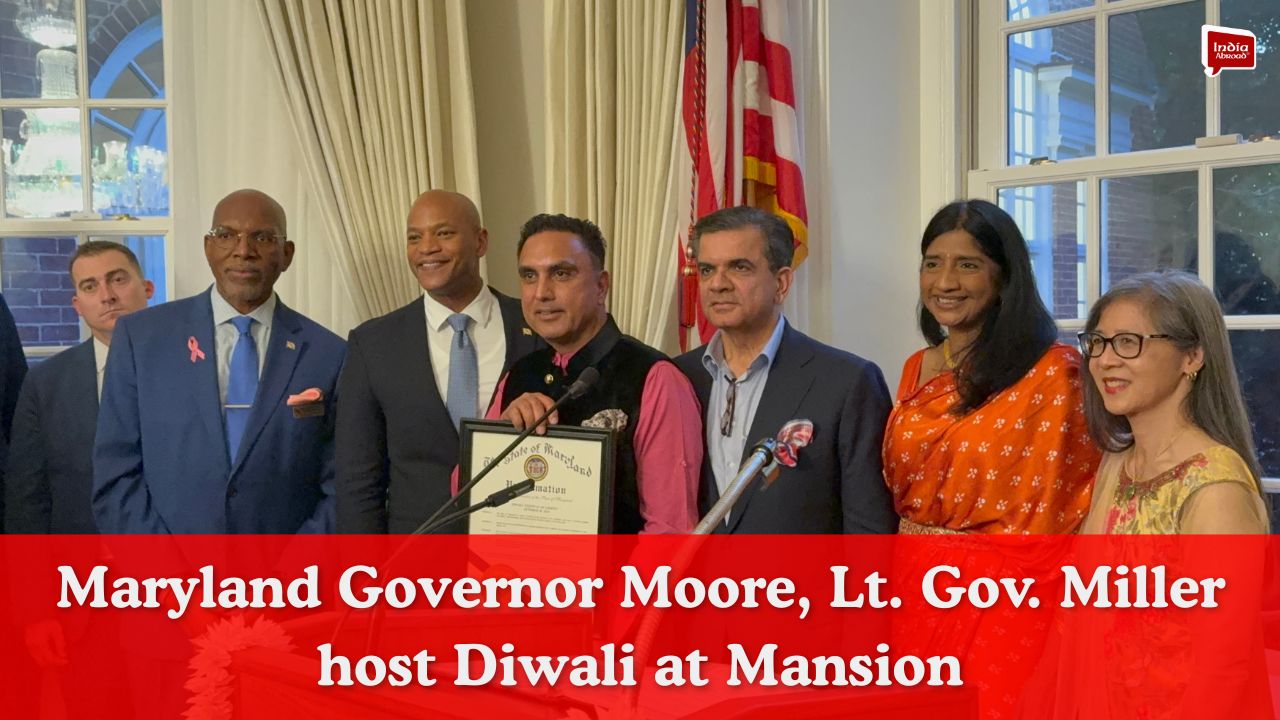 Maryland Governor Moore, Lt. Gov. Miller host Diwali at Mansion