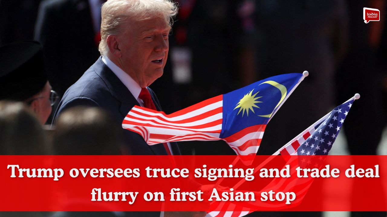 Trump oversees truce signing and trade deal flurry on first Asian stop