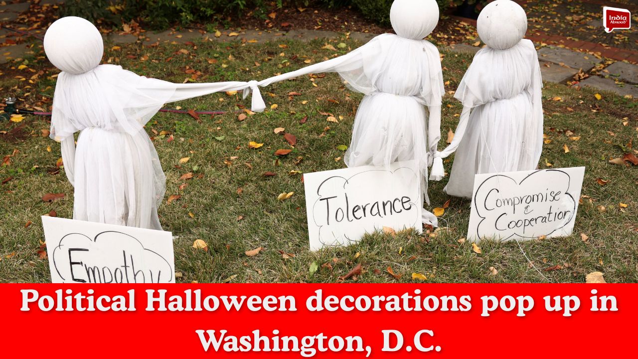 Political Halloween decorations pop up in Washington, D.C
