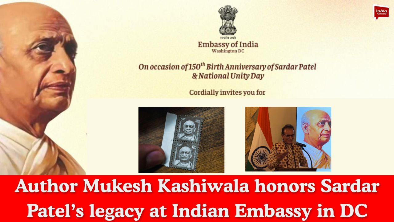 Author Mukesh Kashiwala honors Sardar Patel’s legacy at Indian Embassy in DC