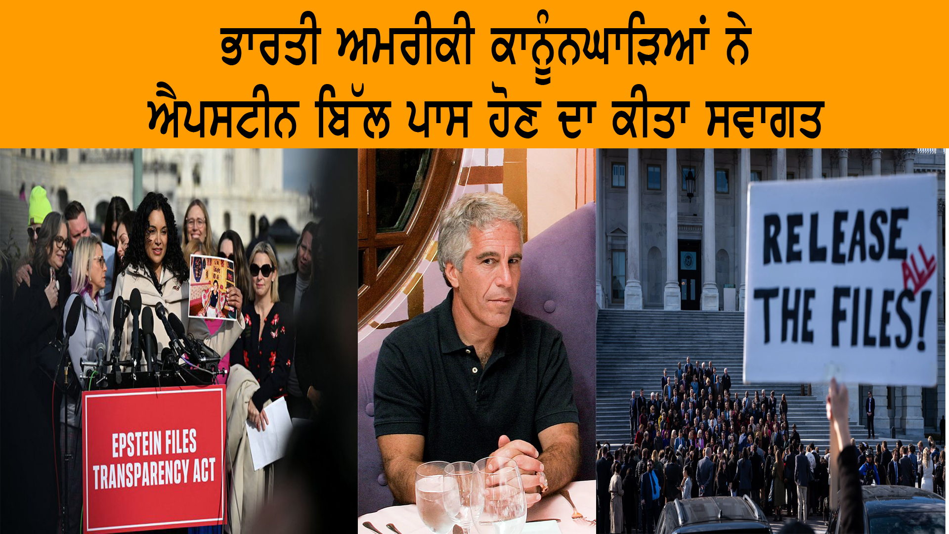 ਭਾਰਤੀ ਅਮਰੀਕੀ ਕਾਨੂੰਨਘਾੜਿਆਂ ਨੇ ਐਪਸਟੀਨ ਬਿੱਲ ਪਾਸ ਹੋਣ ਦਾ ਕੀਤਾ ਸਵਾਗਤ