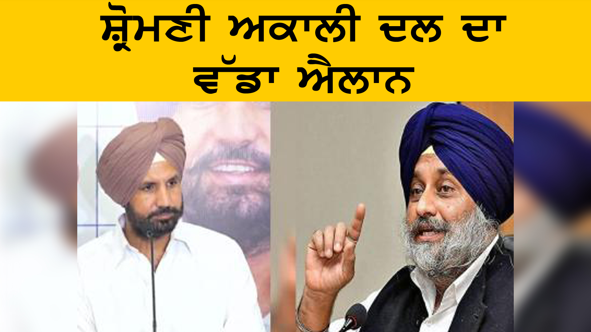 ਸ਼੍ਰੋਮਣੀ ਅਕਾਲੀ ਦਲ ਦਾ ਵੱਡਾ ਐਲਾਨ