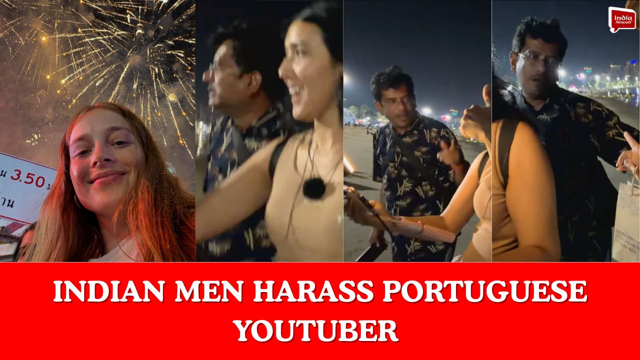 Indian men harass Portuguese YouTuber