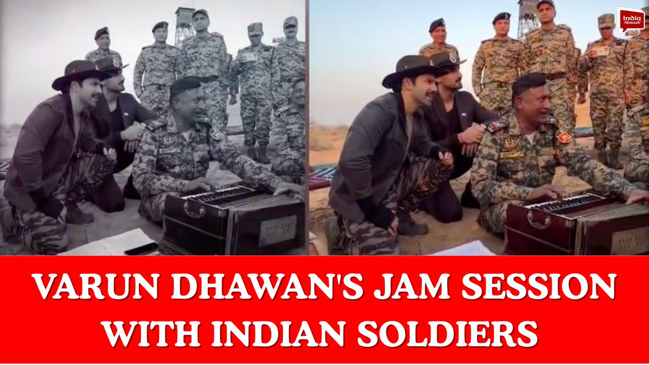 Varun Dhawan's jam session with Indian soldiers